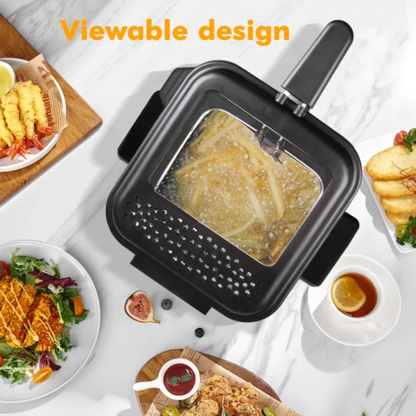 Sbc469a0f7700420fbbf2755806f0e93dm.webp Aigostar Deep Fryer 1.5L 900W Black