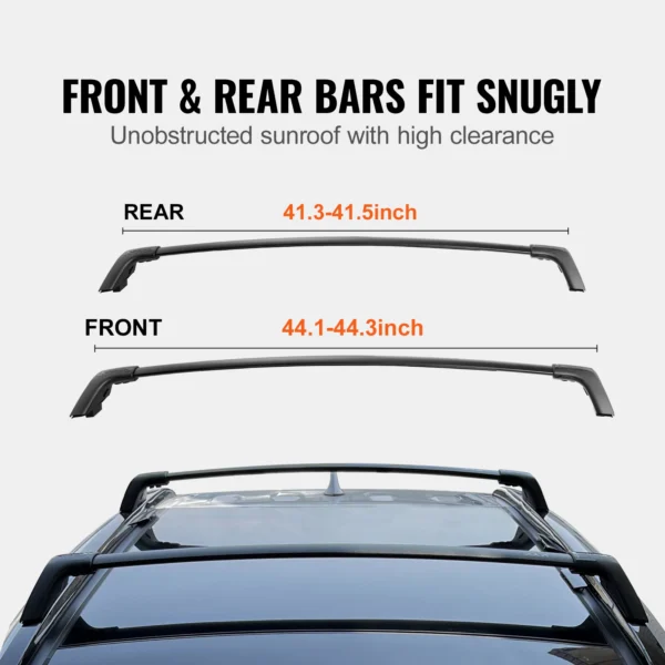 Roof Rack Cross Bars for Toyota RAV4 2019–2023 (160lbs, Aluminum, Lockable)