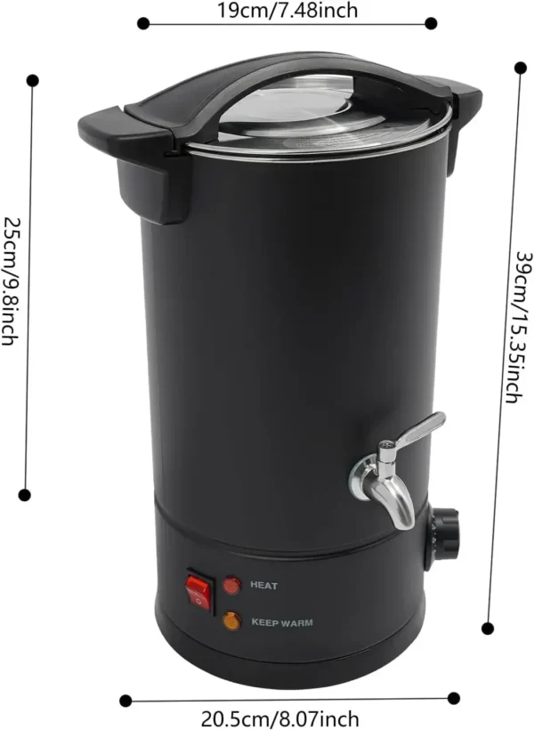 Sc0b1ff6796994c958c62ace229566fccM-2.webp Stainless Wax Melter 10L 1800W 30–110°C