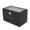 3 Tier Jewelry Box Watch Case Lockable
