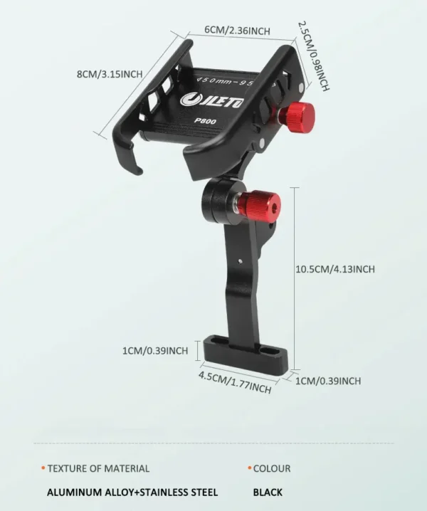Aluminum Bike Phone Holder Handlebar Mount