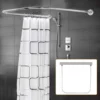 Stainless Steel U-Shape Shower Curtain Rail