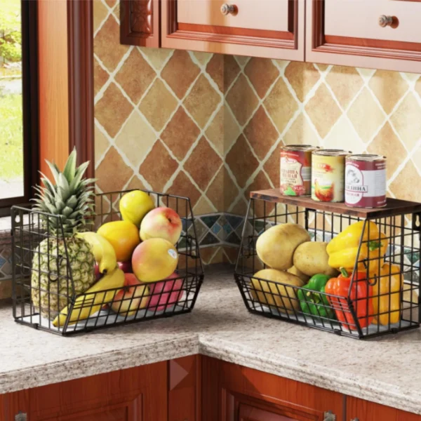 Sccefd4a6a5164b8ebaaec7a0b960b3fcm.webp 2pcs Stainless Steel Fruit Basket Stack