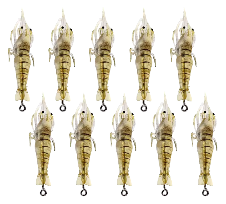 10pcs Shrimp Fishing Lures Soft Bionic Bait Kit