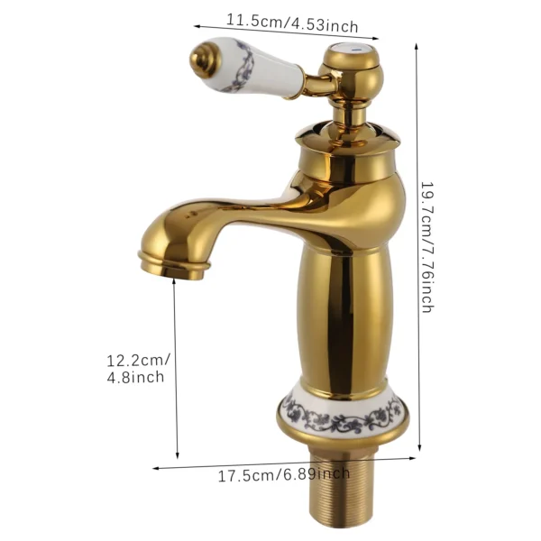 Antique Brass Faucet Single Lever 7.57L/min