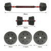 20kg Adjustable Dumbbell Set 2-in-1 Barbell
