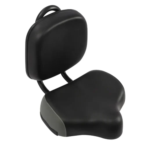 Bike Saddle with Backrest Adjustable PU Cushion