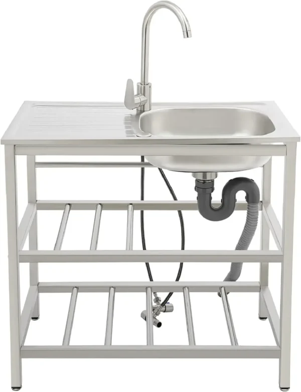 Stainless Steel Single Bowl Utility Sink Stand