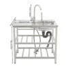 Stainless Steel Single Bowl Utility Sink Stand
