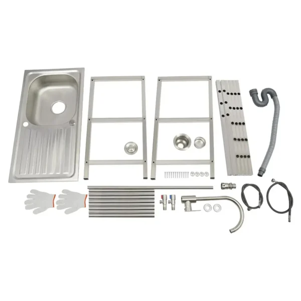 Stainless Steel Single Bowl Utility Sink Stand