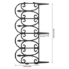 23cm Decorative Garden Fence 2.9m Plastic