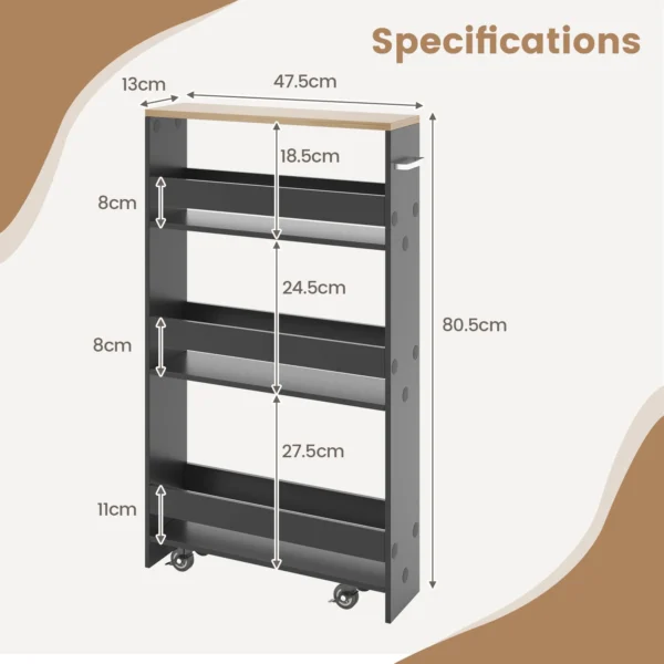 Niche Narrow Kitchen Trolley