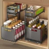 2 Tier Under Sink Shelf Metal Under Cabinet Organi