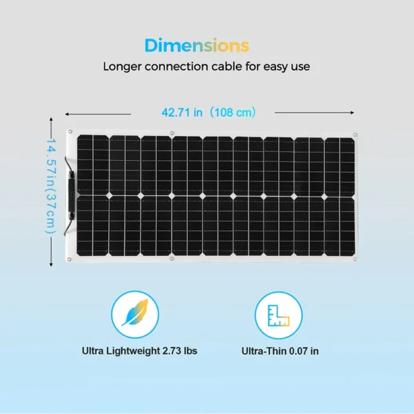 19V Flexible Solar Panel Kit 50 with Controller