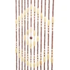 Boho Wooden Beaded Door Curtain 91x177cm Beige