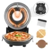 Se62b334539d2461cb39572416d175547N.webp 12" Pizza Oven 1200W Glazed Ceramic Stone 420℃