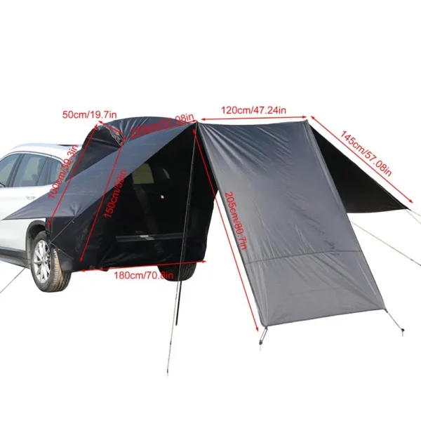 SUV Trunk Tent 3-Sided Car Camping Shelter