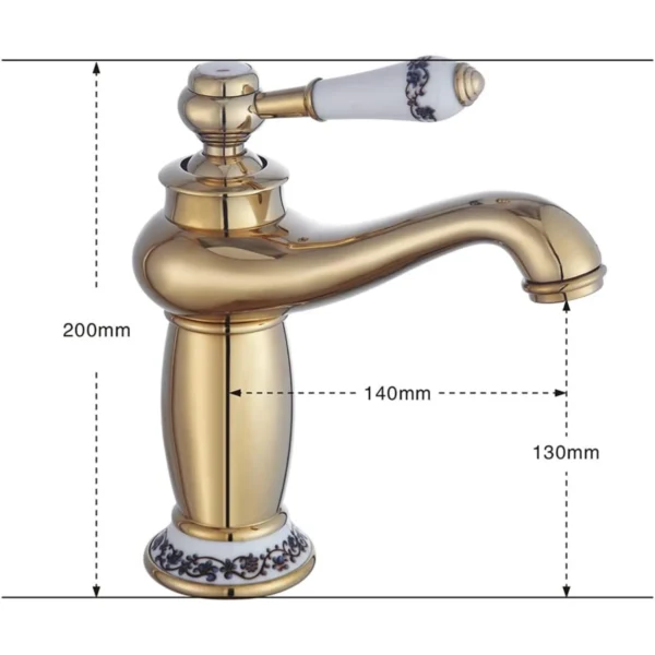 Antique Brass Faucet Single Lever 7.57L/min