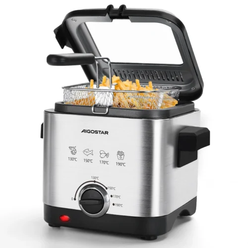 Aigostar Deep Fryer 1.5L 900W Black