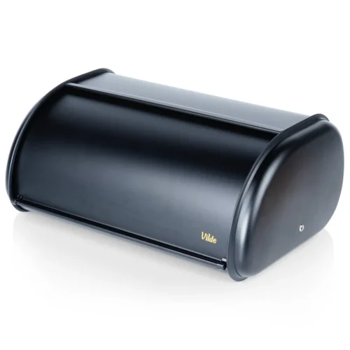 Black steel bread box 43x27.5x18.5 cm