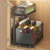 2 Tier Under Sink Shelf Metal Under Cabinet Organi