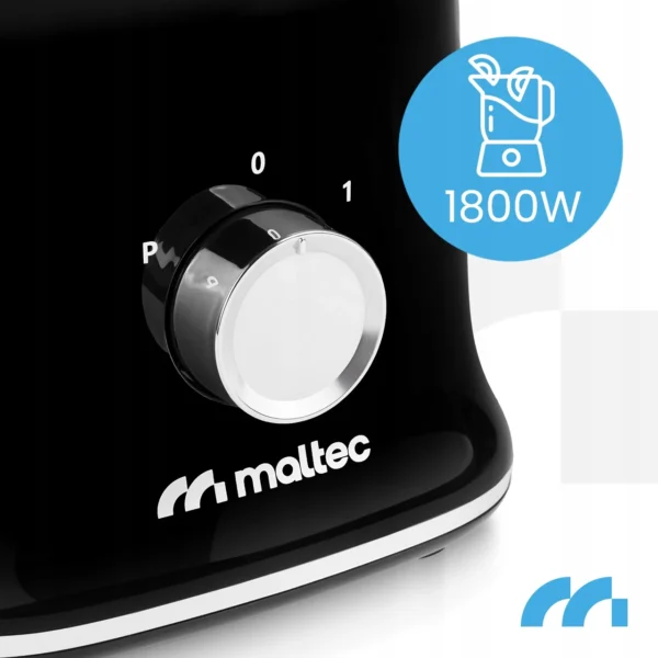 MalTec BL1800W Glass Blender 2 Bottles