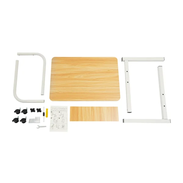 Standing Desk C-Shaped Adjustable 70–90cm with Wheels