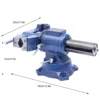 4" Table Vise 360° Rotation 100mm Clamp