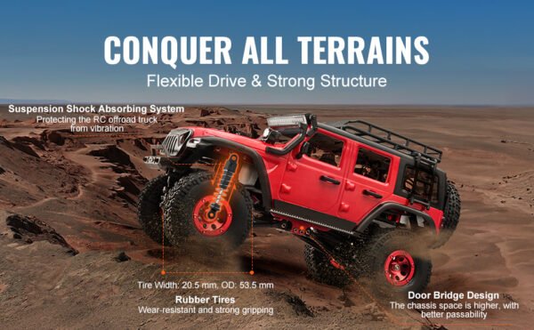 1/24 4WD RC Off-Road Truck with Lights