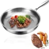 26/28/30cm German Pure Titanium Frying Pan Non-stick Frying Pan Uncoated Fish Scale Hammer Pattern Titanium Alloy Cookware