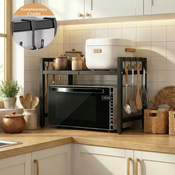 S10ab528f56084b0d88ca27e41b3f1560p.webp Expandable Microwave Oven Rack – Adjustable