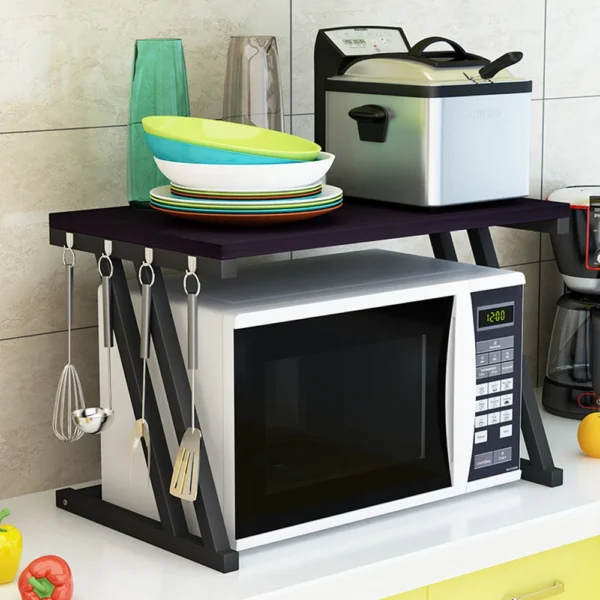 Microwave Shelf Stand with Storage Compartment