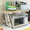 Microwave Shelf Stand with Storage Compartment