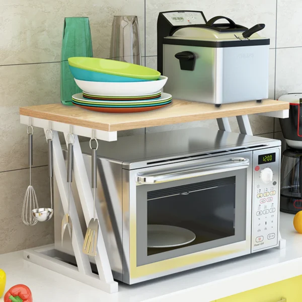 Microwave Shelf Stand with Storage Compartment
