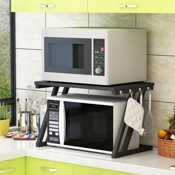 Microwave Shelf Stand with Storage Compartment