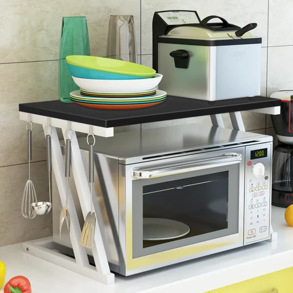Microwave Shelf Stand with Storage Compartment