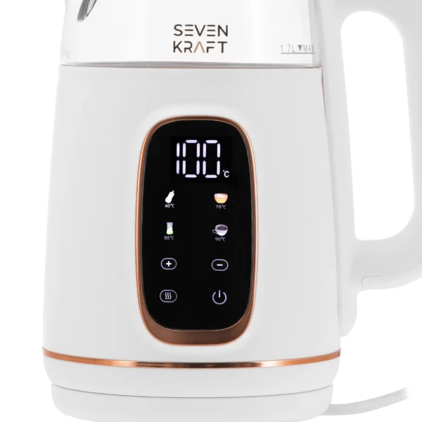 Electric Kettle 1.7L, LED, 40-100°C