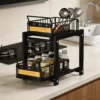 S889f1553adef4454b9e9346e5c3f9c6a6.webp 2-Tier Pull-Out Under-Sink Storage Organizer