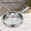 26/28/30cm German Pure Titanium Frying Pan Non-stick Frying Pan Uncoated Fish Scale Hammer Pattern Titanium Alloy Cookware
