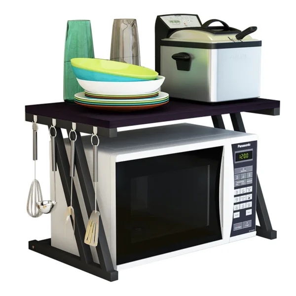 Microwave Shelf Stand with Storage Compartment