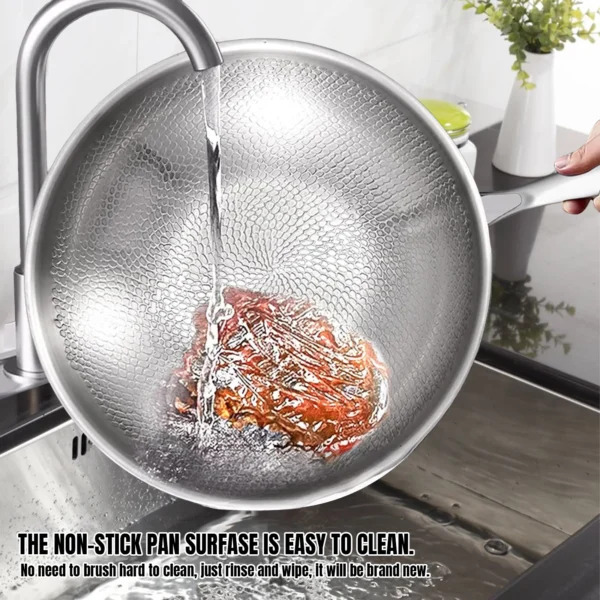 26/28/30cm German Pure Titanium Frying Pan Non-stick Frying Pan Uncoated Fish Scale Hammer Pattern Titanium Alloy Cookware