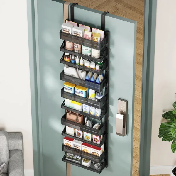 Sb71b6fa3d52340ad89751c26e483ab4bj.webp 10 Layers Kitchen Door Storage Rack