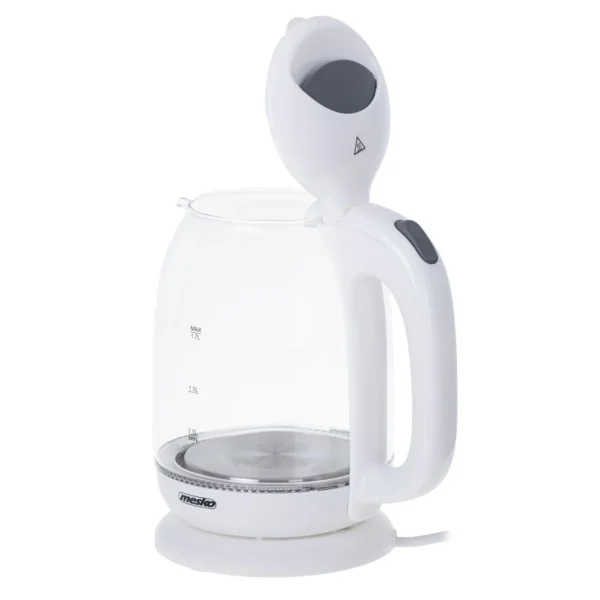 Mesko MS1302W 1.7L Glass Kettle, 2200W, White