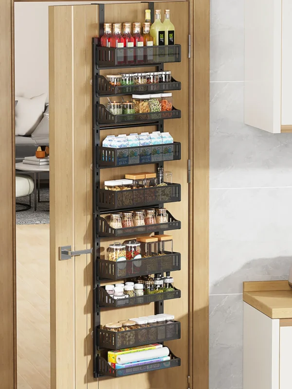Se09865c4f09c4d40b13216007d0edfb1d.webp 10 Layers Kitchen Door Storage Rack