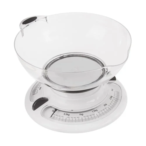 Mechanical kitchen scale with 3 kg bowl