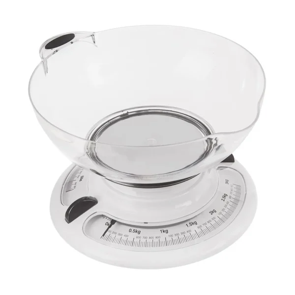 Mechanical kitchen scale with 3 kg bowl