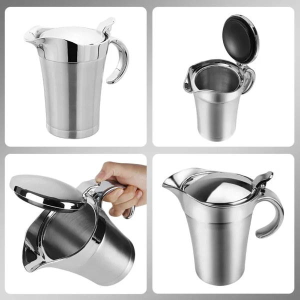 750ml Insulated Thermal Sauce Jug with Lid Handle
