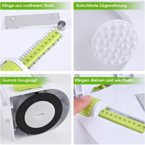 4-in-1 Hand-Cranked Spiral Vegetable Slicer