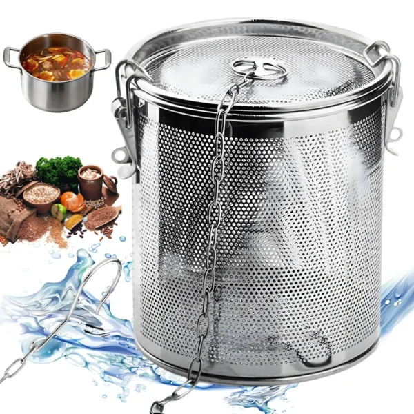 Stainless Steel Spice & Tea Infuser with Chain Hoo