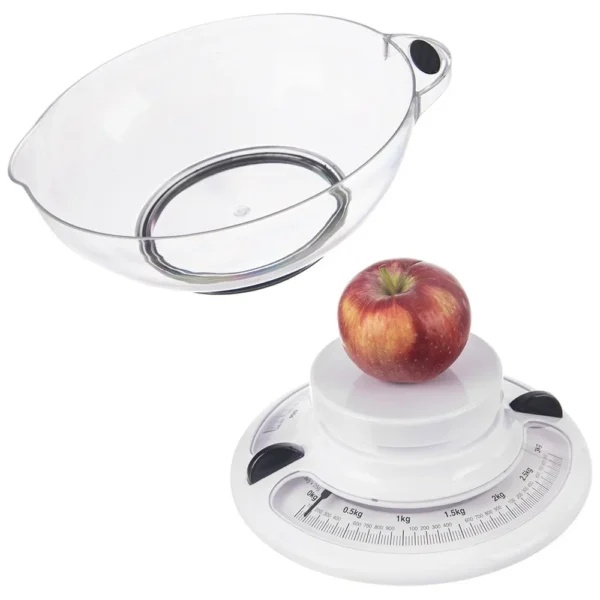 Mechanical kitchen scale with 3 kg bowl